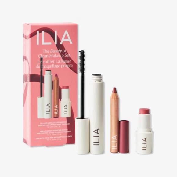 NIB ILIA Beauty of Clean Makeup Set- 3 Items- Eye + Cheek + Lip - Picture 1 of 3